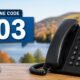 telephone code 603