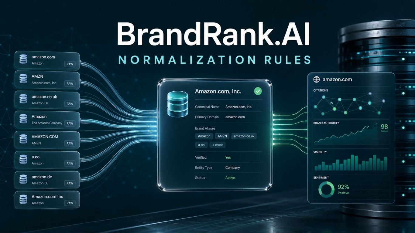 brandrank.ai normalization transformation rules